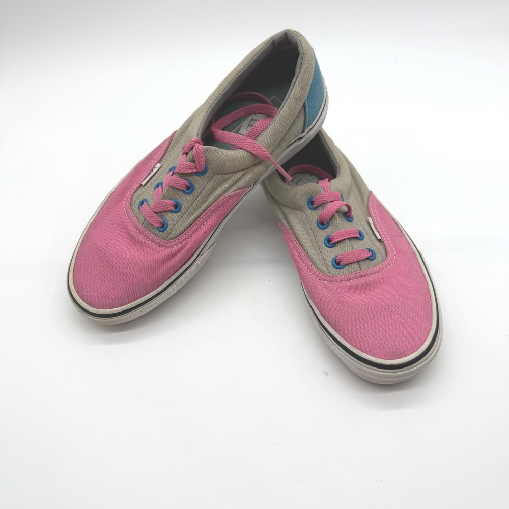 Vans Era Canvas Low Top Sneakers Pink Gray Barbiecore Women's Shoes-spots
